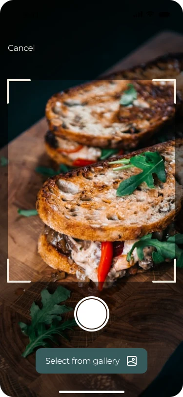 Take a photo of food